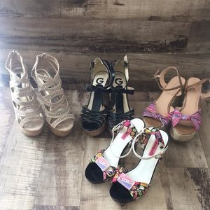 Betsy Johnson, Guess,dollhouse, exhilaration heels